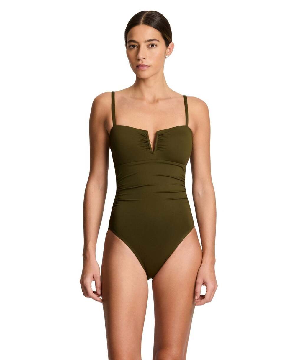 Lauren Ralph Lauren Over-The-Shoulder One-Piece Swimsuit Size 8 2269